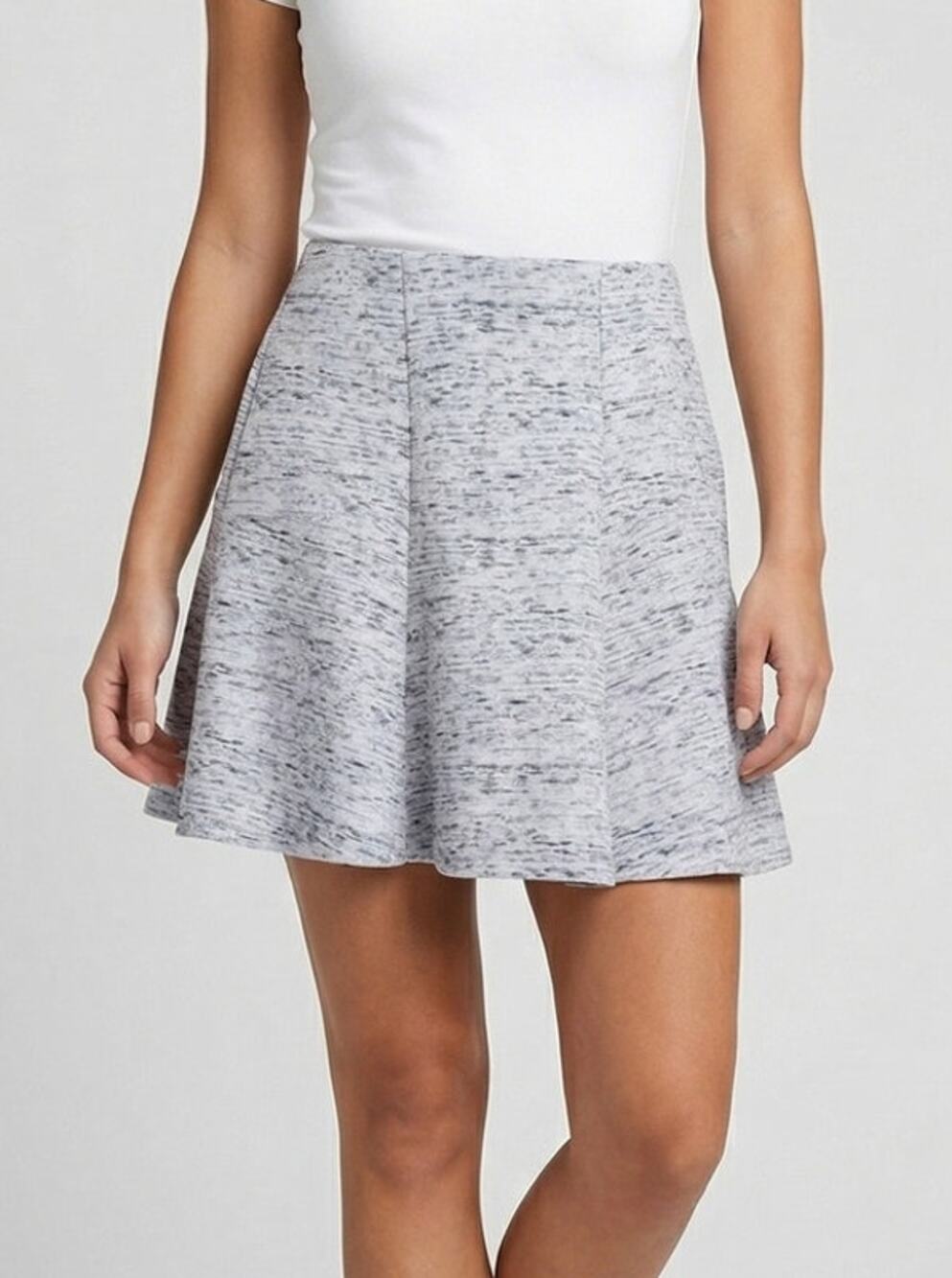 Hollister XS Gray Skater Skirt Polyester Blend